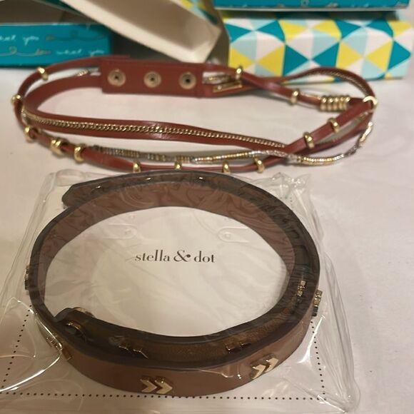 Stella & Dot Choker and Leather Bracelet - Picture 1 of 3
